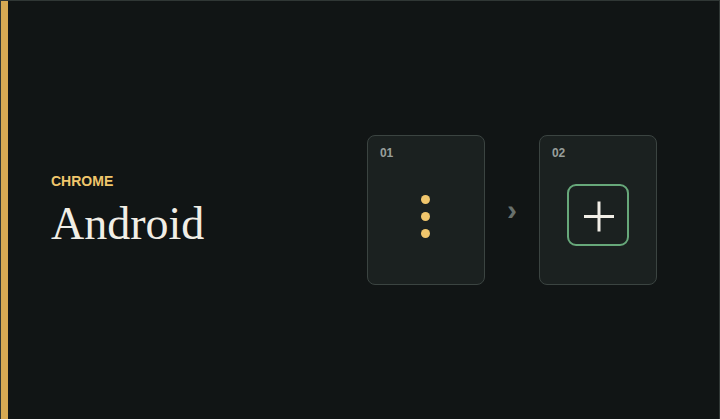 Illustration du menu d'installation Chrome sur Android